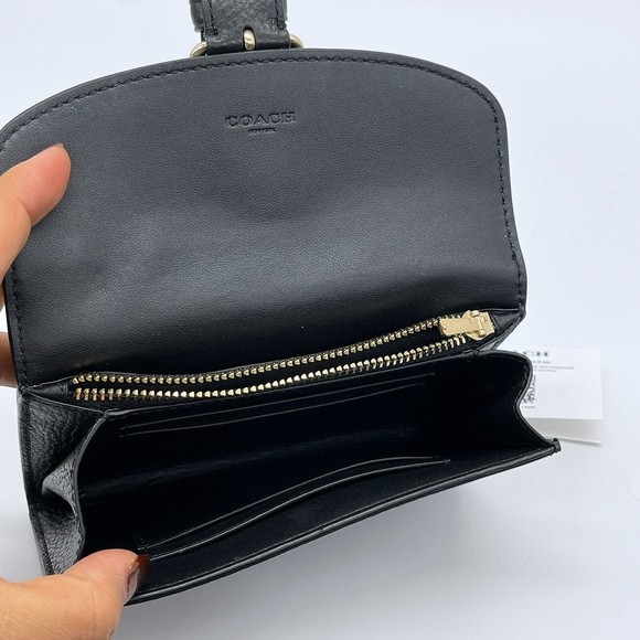 Coach 6896 Kleo Wallet Black Pebbled Leather NWT Org $228 - Picture 5 of 6